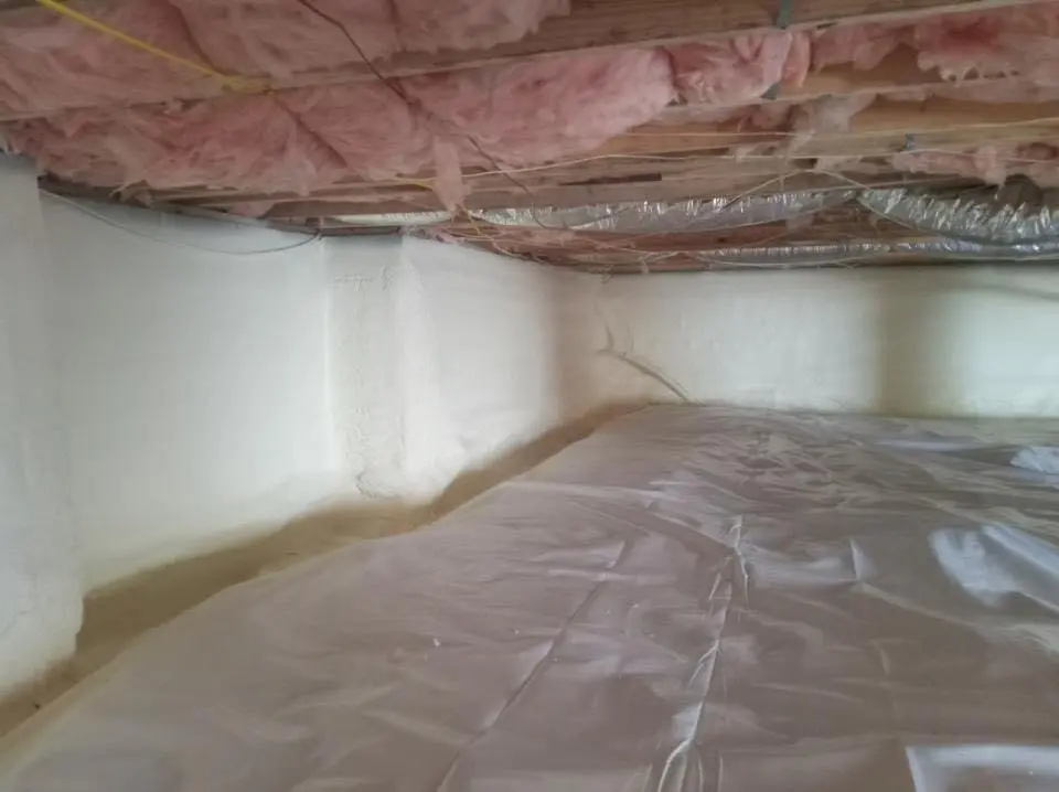 Crawl space encapsulation with closed-cell spray foam for Spray Foam Roofing in Rock Island